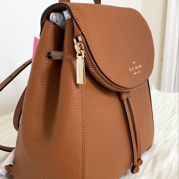 New💃Kate Spade leila flap backpack in Gingerbread - Picture 3 of 10